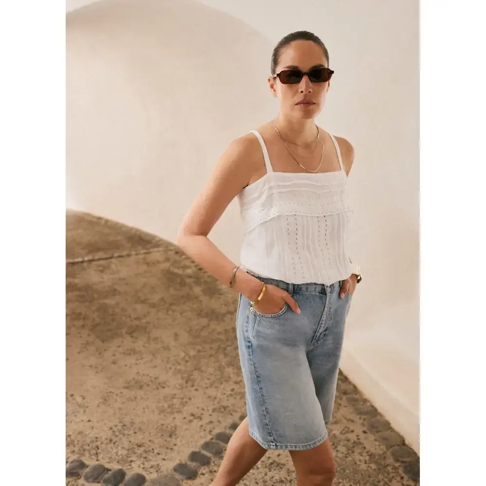 Mint Velvet Denim Mid Length Shorts